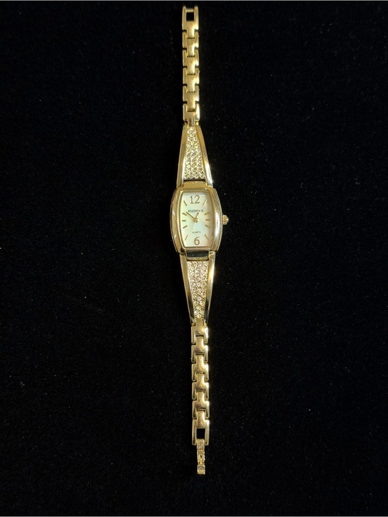 Elgin II Women\'s Gold-Tone Crystal Accent Bracelet Watch main image 9